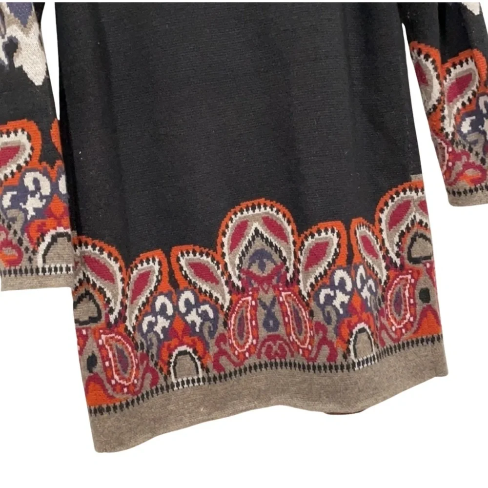 Maxsport Boho Knit Hooded Cardigan Jacket Large – Bold Paisley Pattern - Picture 5 of 7